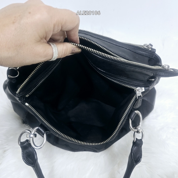 Coach Colette Carryall Black Signature Satchel Bag - Picture 11 of 17